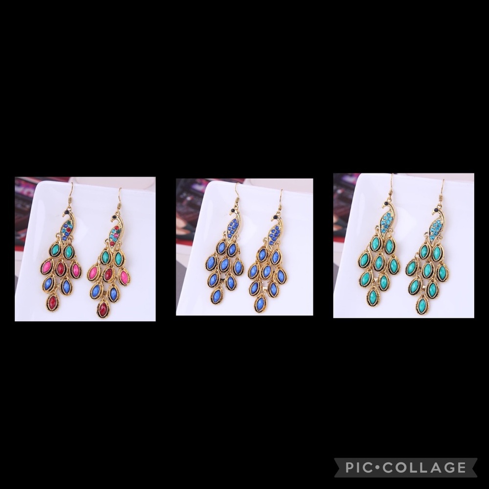 🔥3/$20 Sale🔥 Gorgeous Peacock Earrings Various Colors